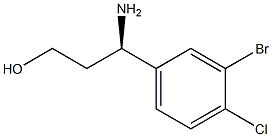 (R)-3-amino-3-(3-bromo-4-chlorophenyl)propan-1-ol Struktur