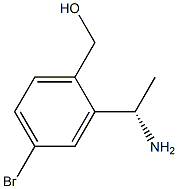 (S)-(2-(1-aminoethyl)-4-bromophenyl)methanol Struktur