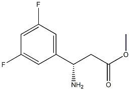 (S)-methyl 3-amino-3-(3,5-difluorophenyl)propanoate Struktur