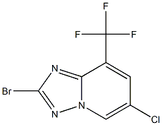 2-Bromo-6-chloro-8-trifluoromethyl-[1,2,4]triazolo[1,5-a]pyridine Structure