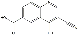 3-Cyano-4-hydroxy-quinoline-6-carboxylic acid Struktur