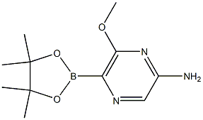 6-Methoxy-5-(4,4,5,5-tetramethyl-[1,3,2]dioxaborolan-2-yl)-pyrazin-2-ylamine Struktur