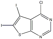 4-chloro-5,6-diiodothieno[2,3-d]pyrimidine Struktur