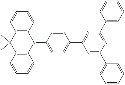 9,10-Dihydro-9,9-dimethyl-10-(4-(4,6-diphenyl-1,3,5-triazin-2-yl)phenyl)acridine Struktur