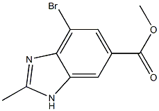 7-Bromo-2-methyl-3H-benzoimidazole-5-carboxylic acid methyl ester Struktur