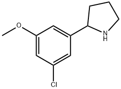 2-(3-CHLORO-5-METHOXYPHENYL)PYRROLIDINE Struktur