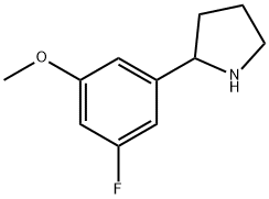 2-(3-FLUORO-5-METHOXYPHENYL)PYRROLIDINE Struktur