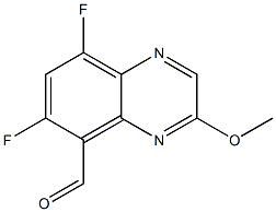 6,8-difluoro-3-methoxyquinoxaline-5-carbaldehyde Struktur