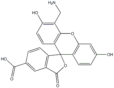 5-Carboxy-4'-aminomethylfluorescein Struktur