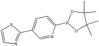 2-(6-(4,4,5,5-tetramethyl-1,3,2-dioxaborolan-2-yl)pyridin-3-yl)thiazole Struktur