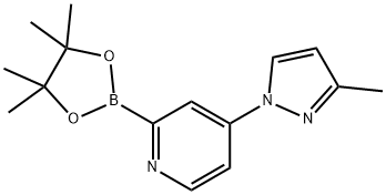 4-(3-methyl-1H-pyrazol-1-yl)-2-(4,4,5,5-tetramethyl-1,3,2-dioxaborolan-2-yl)pyridine Struktur