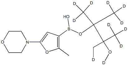 (2-Methyl-5-morpholino-d11)-furan-3-boronic acid pinacol ester Struktur