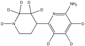 2-Amino-6-(piperidin-4-yl)pyridine-d8 Struktur