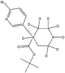 2-Bromo-5-[N-Boc-(piperazin-d8)-1-yl]pyridine Struktur