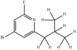 4-Bromo-2-fluoro-6-(iso-butyl-d9)-pyridine Struktur