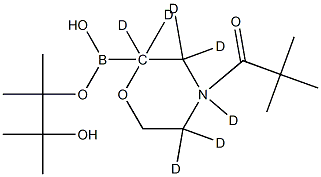 N-Pivaloyl-(morpholine-d7)-2-boronic acid pinacol ester Struktur