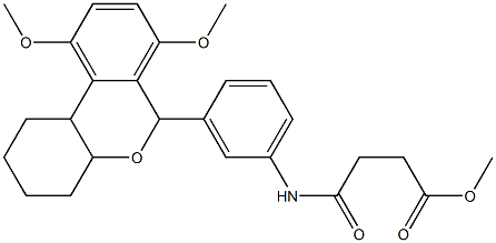 methyl 4-((3-(7,10-dimethoxy-2,3,4,4a,6,10b-hexahydro-1H-benzo[c]chromen-6-yl)phenyl)amino)-4-oxobutanoate Struktur