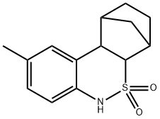 9-methyl-2,3,4,4a,6,10b-hexahydro-1H-1,4-methanodibenzo[c,e][1,2]thiazine 5,5-dioxide Struktur