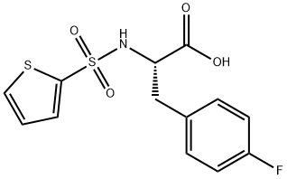 3-(4-fluorophenyl)-2-(thiophene-2-sulfonamido)propanoic acid Struktur