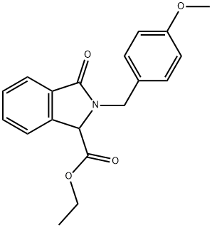 Ethyl 2-(4-methoxybenzyl)-3-oxoisoindoline-1-carboxylate Struktur