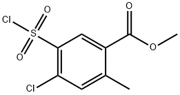 4-Chloro-5-chlorosulfonyl-2-methyl-benzoic acid methyl ester Struktur