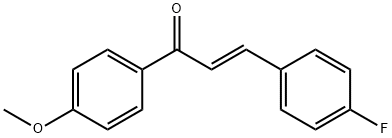 3-(4-fluorophenyl)-1-(4-methoxyphenyl)prop-2-en-1-one Struktur