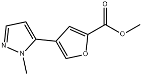 methyl 4-(1-methyl-1H-pyrazol-5-yl)furan-2-carboxylate Struktur