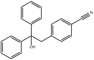 4-(2-Hydroxy-2,2-diphenylethyl)benzonitrile Struktur