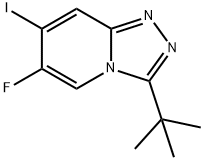 3-(tert-Butyl)-6-fluoro-7-iodo-[1,2,4]triazolo[4,3-a]pyridine Struktur