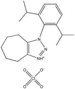 3-[2,6-Bis(1-methylethyl)phenyl]-5,6,7,8-tetrahydro-4H-cycloheptathiazolium perchlorate Struktur