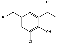 1-(3-Chloro-2-hydroxy-5-(hydroxymethyl)phenyl)ethanone Struktur