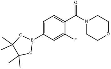 4-{[2-Fluoro-4-(tetramethyl-1,3,2-dioxaborolan-2-yl)phenyl]carbonyl}morpholine Struktur