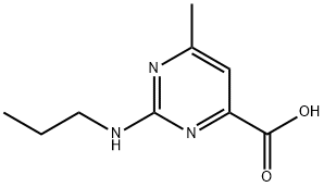 6-Methyl-2-(propylamino)pyrimidine-4-carboxylic acid Struktur