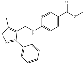 Methyl 6-(((5-methyl-3-phenylisoxazol-4-yl)methyl)amino)nicotinate Struktur