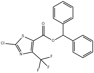 Benzhydryl 2-chloro-4-(trifluoromethyl)thiazole-5-carboxylate Struktur