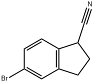 5-bromo-2,3-dihydro-1H-indene-1-carbonitrile Struktur