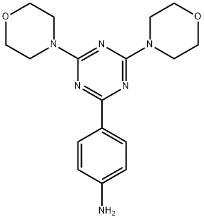 4-(4,6-dimorpholino-1,3,5-triazin-2-yl)aniline Struktur