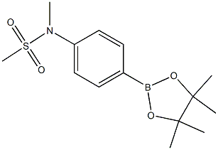 N-methyl-N-(4-(4,4,5,5-tetramethyl-1,3,2-dioxaborolan-2-yl)phenyl)methanesulfonamide Struktur