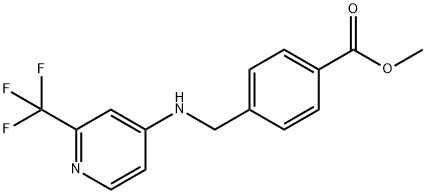 Methyl 4-(((2-(trifluoromethyl)pyridin-4-yl)amino)methyl)benzoate Struktur