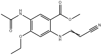 Methyl 5-acetamido-2-{[(E)-2-cyanovinyl]amino}-4-ethoxybenzoate
 Struktur