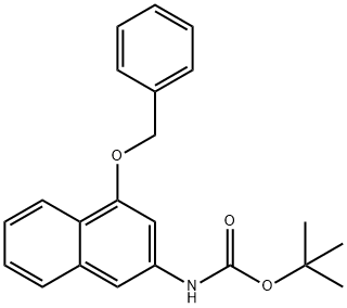 N-(tert-butyloxycarbonyl)-4-(benzyloxy)-2-naphthylamine Struktur