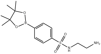 Benzenesulfonamide, n-(2-aminoethyl)-4-(4,4,5,5-tetramethyl-1,3,2-dioxaborolan-2-yl)- Struktur