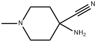 4-amino-1-methyl-4-Piperidinecarbonitrile Struktur