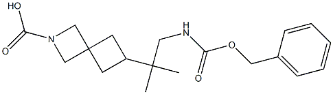 2-Azaspiro[3.3]heptane-2-carboxylic acid 6-[[(phenylmethoxy)carbonyl]amino]-,1,1-dimethylethyl ester Struktur