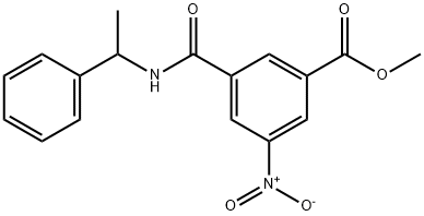 methyl 3-nitro-5-((1-phenylethyl)carbamoyl)benzoate Struktur