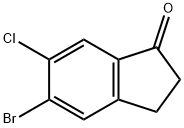 5-Bromo-6-chloro-indan-1-one Struktur