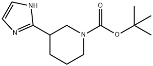 tert-butyl 3-(1H-imidazol-2-yl)piperidine-1-carboxylate Struktur