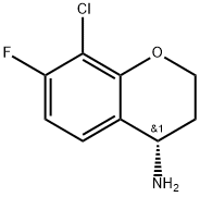 (4S)-8-CHLORO-7-FLUORO-3,4-DIHYDRO-2H-1-BENZOPYRAN-4-AMINE Struktur