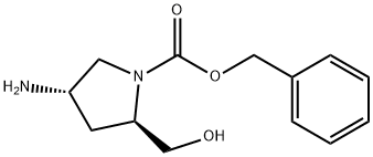 (2R,4S)-benzyl 4-amino-2-(hydroxymethyl)pyrrolidine-1-carboxylate Struktur