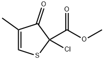 Methyl 2-chloro-4-methyl-3-oxo-2,3-dihydrothiophene-2-carboxylate Struktur